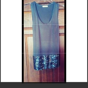 One clothing blue tank with shimmer bottom. Size S